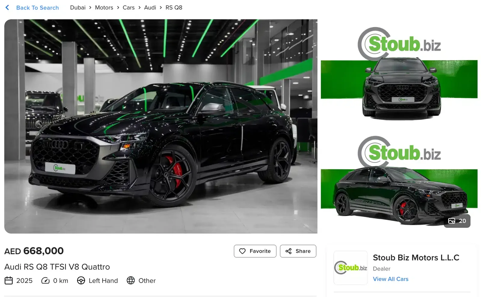 Audi RSQ8 en Dubizzle