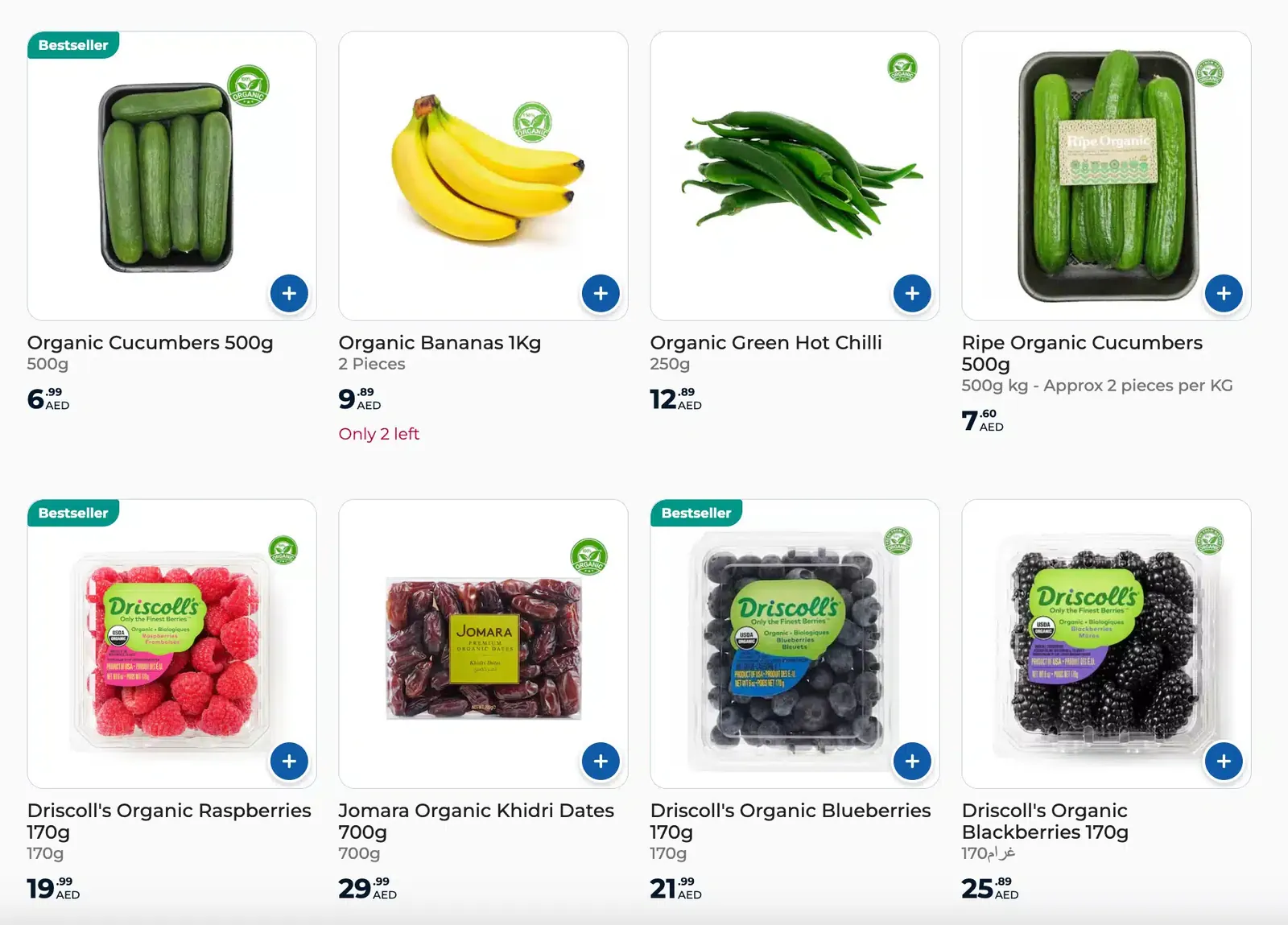 Carrefour Dubái: precios de frutas y verduras